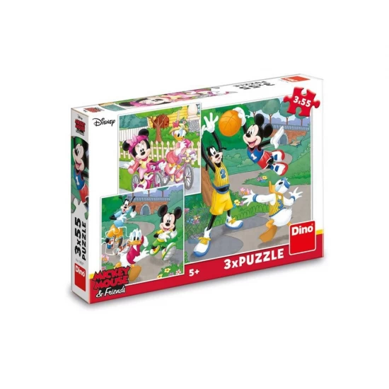 Puzzle Mickey si Minnie 3x55 piese Dino Toys Puzzle Mickey si Minnie 3x55 piese Dino Toys