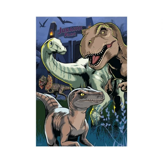 Puzzle neon Jurasic World 100 piese Dino Toys