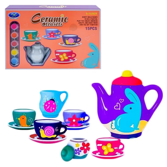Set creativ de pictat cescute ceai 15 piese Set creativ de pictat cescute ceai 15 piese