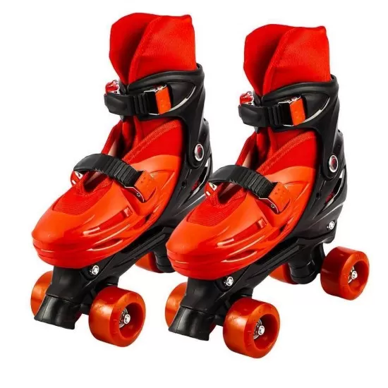 Set patine cu rotile, casca, cotiere si genunchiere marimea L (39-43) rosu Set patine cu rotile, casca, cotiere si genunchiere marimea L (39-43) rosu