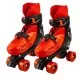 Set patine cu rotile, casca, cotiere si genunchiere marimea L (39-43) rosu Set patine cu rotile, casca, cotiere si genunchiere marimea L (39-43) rosu