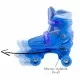 Set patine cu rotile, casca, cotiere si genunchiere marimea L (39-43) albastru Set patine cu rotile, casca, cotiere si genunchiere marimea L (39-43) albastru