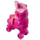 Set patine cu rotile, casca, cotiere si genunchiere marimea L (39-43) roz Set patine cu rotile, casca, cotiere si genunchiere marimea L (39-43) roz