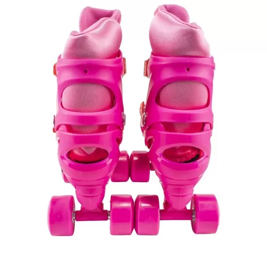 Set patine cu rotile, casca, cotiere si genunchiere marimea L (39-43) roz Set patine cu rotile, casca, cotiere si genunchiere marimea L (39-43) roz