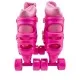 Set patine cu rotile, casca, cotiere si genunchiere marimea L (39-43) roz Set patine cu rotile, casca, cotiere si genunchiere marimea L (39-43) roz