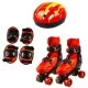 Set patine cu rotile, casca, cotiere si genunchiere marimea L (39-43) rosu Set patine cu rotile, casca, cotiere si genunchiere marimea L (39-43) rosu