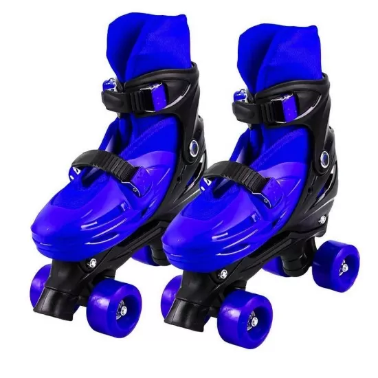 Set patine cu rotile, casca, cotiere si genunchiere marimea L (39-43) albastru Set patine cu rotile, casca, cotiere si genunchiere marimea L (39-43) albastru