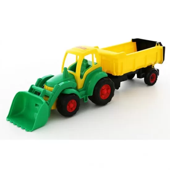 Tractor cu incarcator si remorca Champion 86 cm Polesie Tractor cu incarcator si remorca Champion 86 cm Polesie