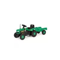 Tractor cu pedale si remorca verde Dolu
