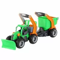 Tractor cu plug si remorca GripTrac 51 cm Wader