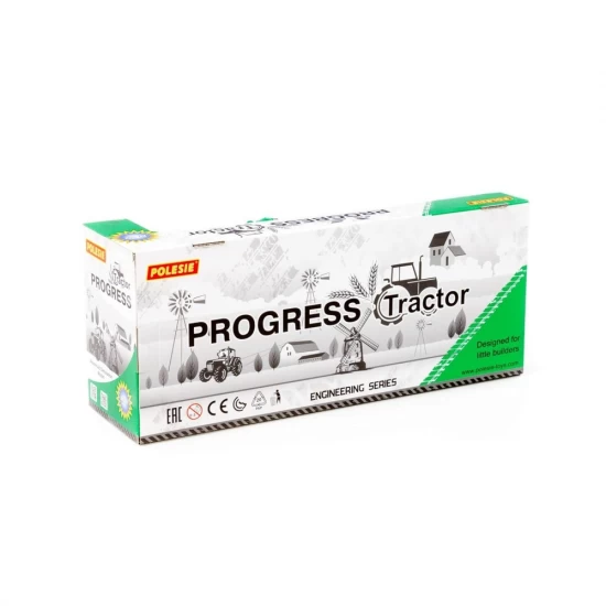 Tractor cu remorca lemne Progresso, 40x11.5x17 cm, Polesie Tractor cu remorca lemne Progresso, 40x11.5x17 cm, Polesie