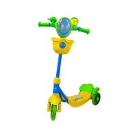 Trotineta cu desene si cadru metal verde