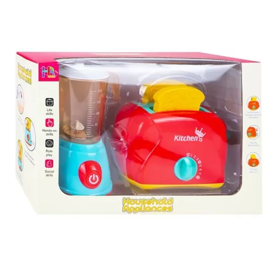 Set de joaca electrocasnice - Blender cu prajitor de paine Set de joaca electrocasnice - Blender cu prajitor de paine