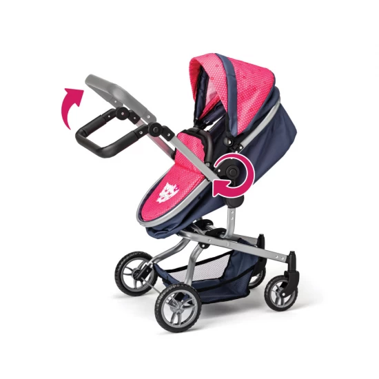 Carucior pentru papusi 2 in 1 multifunctional - Pisici Chichi Carucior pentru papusi 2 in 1 multifunctional - Pisici Chichi