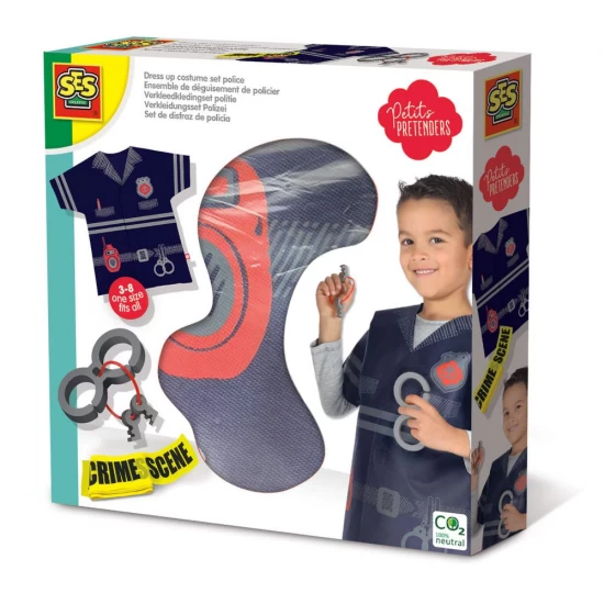Costum de politist de jucarie cu accesorii pentru copii Costum de politist de jucarie cu accesorii pentru copii