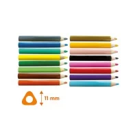 Creioane colorate triunghiulare XL 16 bucati Ses Creative