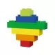 Cuburi colorate de construit Hubelino tip lego (120 piese)