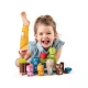 Set cuburi din lemn cu imprimeu colorat Woodyland 26 piese Set cuburi din lemn cu imprimeu colorat Woodyland 26 piese