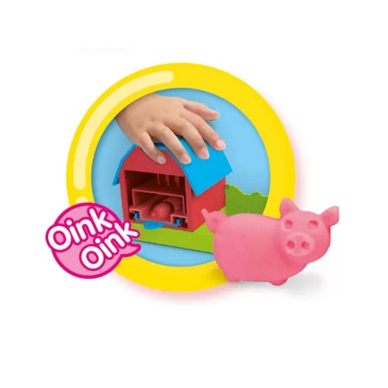 Ferma de jucarie cu sunete, forme de animale si plastilina