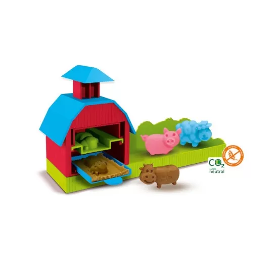 Ferma de jucarie cu sunete, forme de animale si plastilina