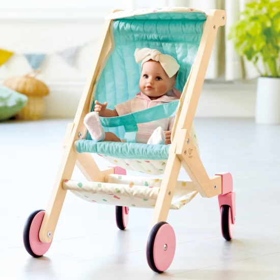 Carucior pentru papusi din lemn Sweet Walks Hape