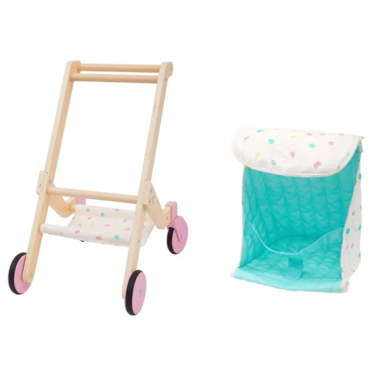 Carucior pentru papusi din lemn Sweet Walks Hape
