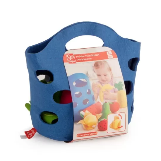Set de joaca - Cos cu fructe din material textil 8 piese Set de joaca - Cos cu fructe din material textil 8 piese