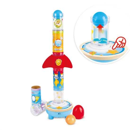 Jucarie de stivuit - Racheta cu ventilator si numere Jucarie de stivuit - Racheta cu ventilator si numere