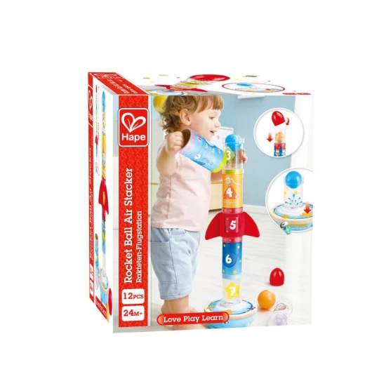 Jucarie de stivuit - Racheta cu ventilator si numere Jucarie de stivuit - Racheta cu ventilator si numere