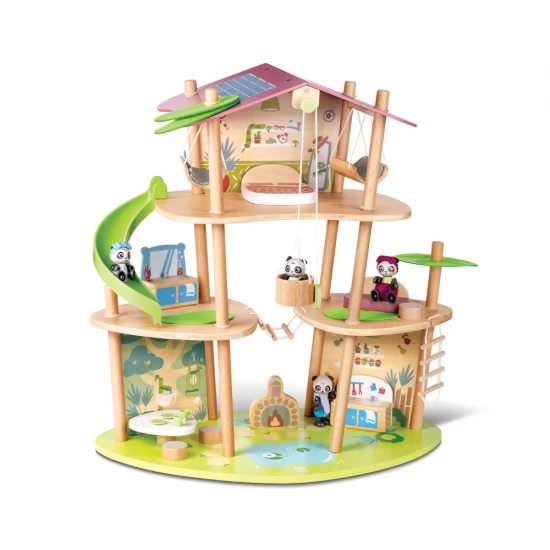 Set de joaca din bambus - Casa Ursilor 25 piese