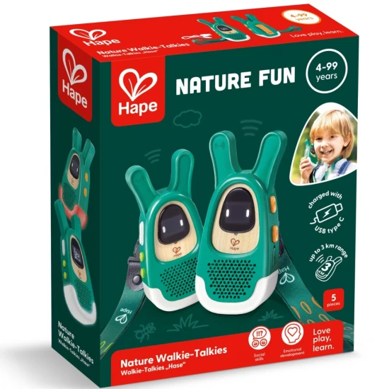 Set de joaca Walkie-Talkies din bambus Hape