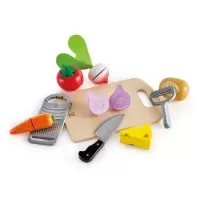 Set de joaca Hape - Alimente de baza de taiat 10 piese