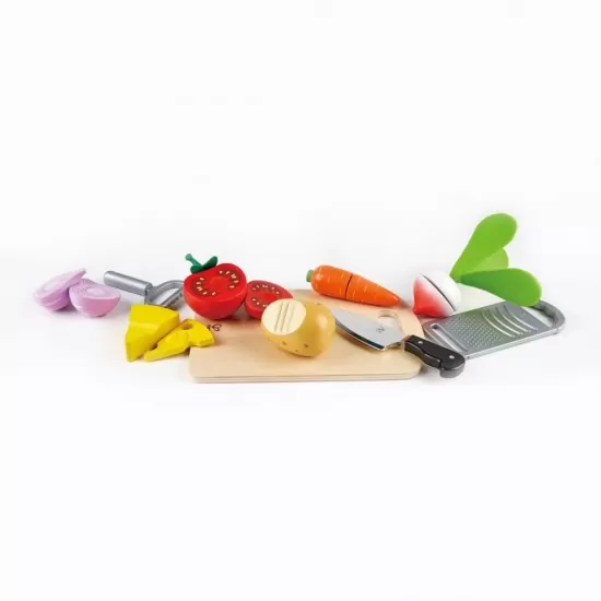 Set de joaca Hape - Alimente de baza de taiat 10 piese Set de joaca Hape - Alimente de baza de taiat 10 piese