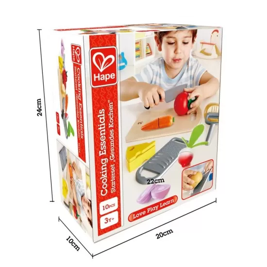 Set de joaca Hape - Alimente de baza de taiat 10 piese Set de joaca Hape - Alimente de baza de taiat 10 piese
