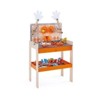 Set de joaca din lemn Hape - Banc de lucru Deluxe 79 piese