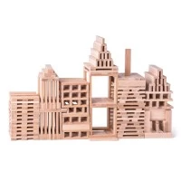 Set constructie din lemn - Caramizi natur Karla 200 piese