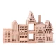 Set constructie din lemn - Caramizi natur Karla 200 piese