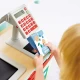 Jucarie din lemn, Carucior rosu de cumparaturi cu accesorii, Hape, 10 piese