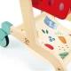 Jucarie din lemn, Carucior rosu de cumparaturi cu accesorii, Hape, 10 piese