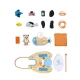 Set de joaca din lemn Catamaran 18 piese, colectia Green Planet Explorers, Hape