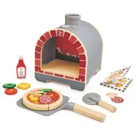 Set de joaca Cuptor pentru pizza din lemn Hape 23 piese