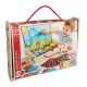 Set de joaca din lemn - Cutie de arta magnetica Hape 105 piese Set de joaca din lemn - Cutie de arta magnetica Hape 105 piese
