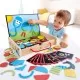 Set de joaca din lemn - Cutie de arta magnetica Hape 105 piese Set de joaca din lemn - Cutie de arta magnetica Hape 105 piese