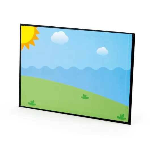 Set de joaca din lemn - Cutie de arta magnetica Hape 105 piese Set de joaca din lemn - Cutie de arta magnetica Hape 105 piese