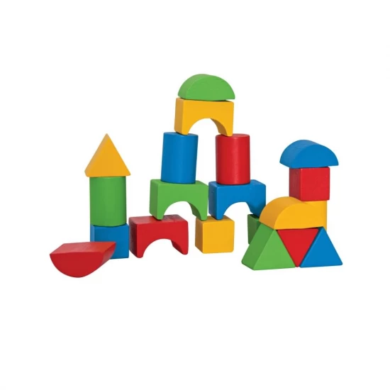 Jucarie educativa din lemn Woodyland, Cutie de sortare a formelor, 20 piese