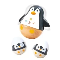 Jucarie din lemn bebelusi - Familia de Pinguini Hopa Mitica