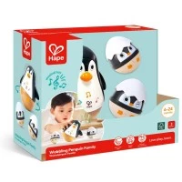 Jucarie din lemn bebelusi - Familia de Pinguini Hopa Mitica