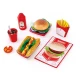 Set de joaca Fast-food din lemn Hape 27 piese Set de joaca Fast-food din lemn Hape 27 piese