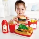 Set de joaca Fast-food din lemn Hape 27 piese Set de joaca Fast-food din lemn Hape 27 piese