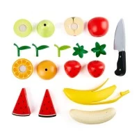 Set de joaca din lemn - Fructe sanatoase de taiat 9 piese